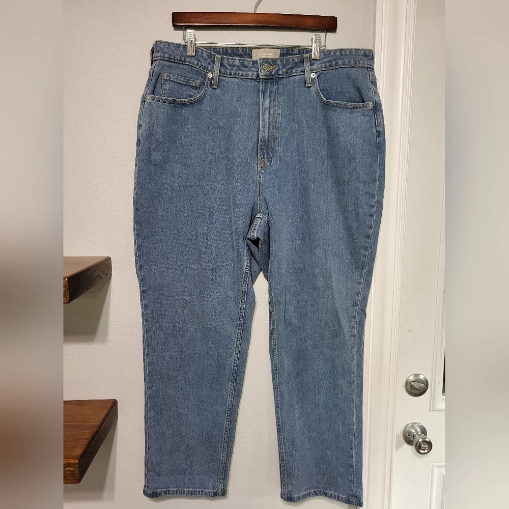 EVERLANE The Curvy Cheeky Straight Leg Jeans Organic Cotton Women's Size 35 - Picture 3 of 14